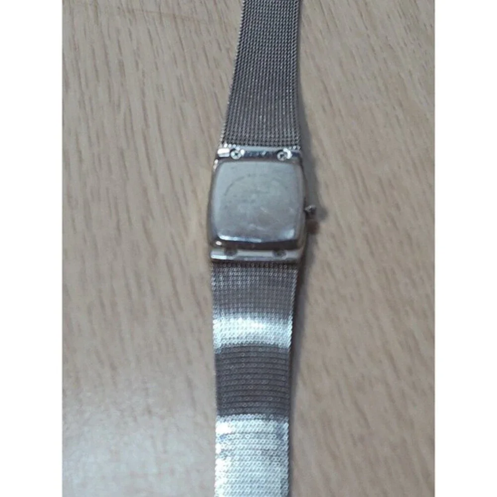 Skagen Platinum Plated Black Dial 19mm Women's  Bracelet Watch‎
